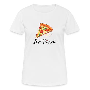 Pizza Love - Frauen T-Shirt atmungsaktiv - Weiß - Vorne - AI Model Female 172 dark (172cm)