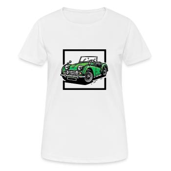 Vert Voiture classique - T-shirt respirant Femme - blanc - Devant - AI Model Female 172 dark (172cm)