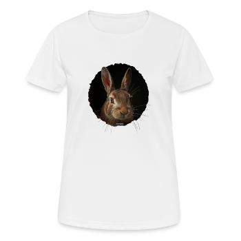 Lapin de vison mignon - T-shirt respirant Femme - blanc - Devant - AI Model Female 172 dark (172cm)