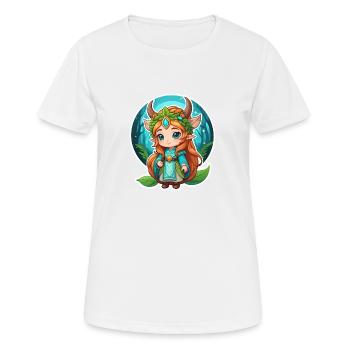 Druide Niedlich Illustration - Frauen T-Shirt atmungsaktiv - Weiß - Vorne - AI Model Female 172 dark (172cm)