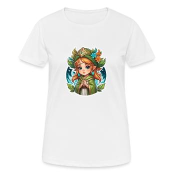Druide Niedlich Illustration - Frauen T-Shirt atmungsaktiv - Weiß - Vorne - AI Model Female 172 dark (172cm)