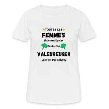 Lustige Geschenk-Küken-Drop-Kisten - Frauen T-Shirt atmungsaktiv - Weiß - Vorne - AI Model Female 172 dark (172cm)