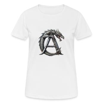 Letter "A" in dragon design. - Women's Breathable T-Shirt - white - Front - AI Model Female 172 dark (172cm)