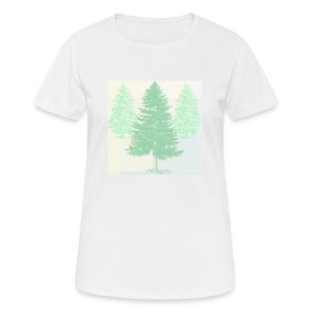 Pastel-colored pines. - Women's Breathable T-Shirt - white - Front - AI Model Female 172 dark (172cm)