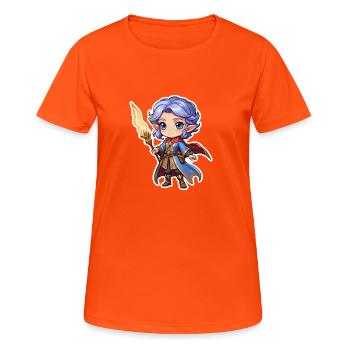Wizard Fantasy Illustration - Women's Breathable T-Shirt - neon orange - Front - AI Model Female 172 dark (172cm)