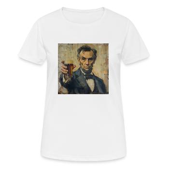 Bier I want you Präsident Bayern USA Festzelt Bräu - Frauen T-Shirt atmungsaktiv - Weiß - Vorne - AI Model Female 172 dark (172cm)