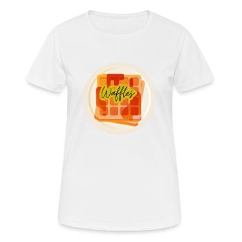 Breakfast waffles - Women's Breathable T-Shirt - white - Front - AI Model Female 172 dark (172cm)