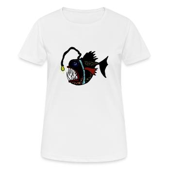 anglerfisch - Frauen T-Shirt atmungsaktiv - Weiß - Vorne - AI Model Female 172 dark (172cm)