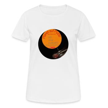 Planet auf Platte 20240222 104928 0000 - Frauen T-Shirt atmungsaktiv - Weiß - Vorne - AI Model Female 172 dark (172cm)