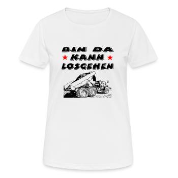 Baustelle - Frauen T-Shirt atmungsaktiv - Weiß - Vorne - AI Model Female 172 dark (172cm)
