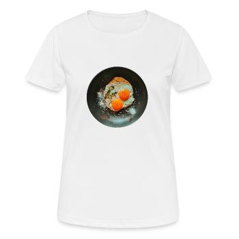 Spiegeleier - Frauen T-Shirt atmungsaktiv - Weiß - Vorne - AI Model Female 172 dark (172cm)