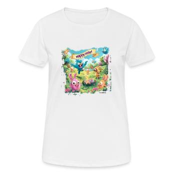 Osterwelt - Frauen T-Shirt atmungsaktiv - Weiß - Vorne - AI Model Female 172 dark (172cm)
