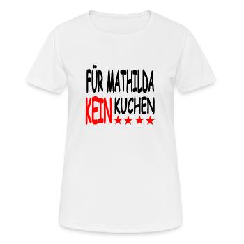 Kuchen - Frauen T-Shirt atmungsaktiv - Weiß - Vorne - AI Model Female 172 dark (172cm)