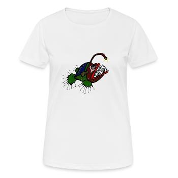 Anglerfisch - Frauen T-Shirt atmungsaktiv - Weiß - Vorne - AI Model Female 172 dark (172cm)