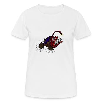 Anglerfisch - Frauen T-Shirt atmungsaktiv - Weiß - Vorne - AI Model Female 172 dark (172cm)