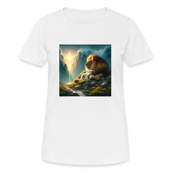 CHOSEN Lion and Lamb - Women's Breathable T-Shirt - white - Front - AI Model Female 172 dark (172cm)