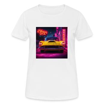 Eclats Rétro - T-shirt respirant Femme - blanc - Devant - AI Model Female 172 dark (172cm)