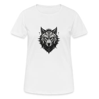 WOLF - Women's Breathable T-Shirt - white - Front - AI Model Female 172 dark (172cm)