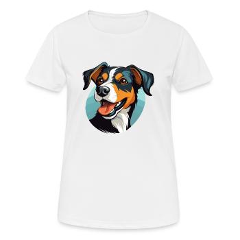 T-shirt pour chiens - T-shirt respirant Femme - blanc - Devant - AI Model Female 172 dark (172cm)