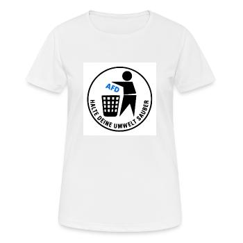 halte deine umwelt sauber - Frauen T-Shirt atmungsaktiv - Weiß - Vorne - AI Model Female 172 dark (172cm)