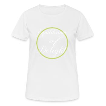 Présent Idée présente Équilibre holistique - T-shirt respirant Femme - blanc - Devant - AI Model Female 172 dark (172cm)
