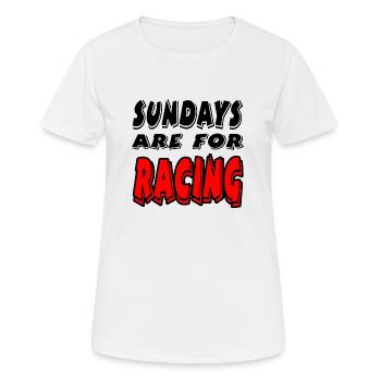Auto - Frauen T-Shirt atmungsaktiv - Weiß - Vorne - AI Model Female 172 dark (172cm)