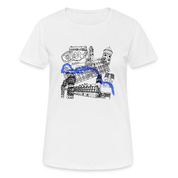 Mülheimer Wahrzeichen - Frauen T-Shirt atmungsaktiv - Weiß - Vorne - AI Model Female 172 dark (172cm)