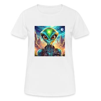 Firefly personnage drole extraterrestre 28830 - T-shirt respirant Femme - blanc - Devant - AI Model Female 172 dark (172cm)