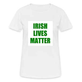 irish lives matter - T-shirt respirant Femme - blanc - Devant - AI Model Female 172 dark (172cm)