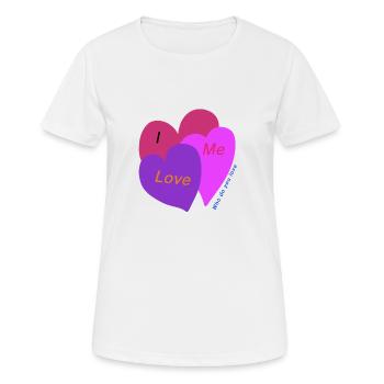 Love me - Women's Breathable T-Shirt - white - Front - AI Model Female 172 dark (172cm)