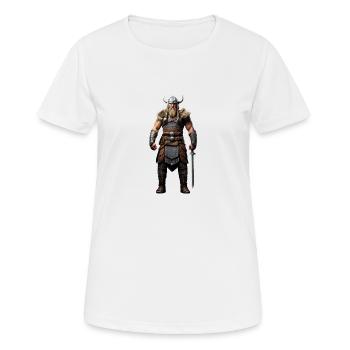 Wikinger Krieger Walhalla - Frauen T-Shirt atmungsaktiv - Weiß - Vorne - AI Model Female 172 dark (172cm)