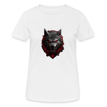 Devil's Wolf - Women's Breathable T-Shirt - white - Front - AI Model Female 172 dark (172cm)