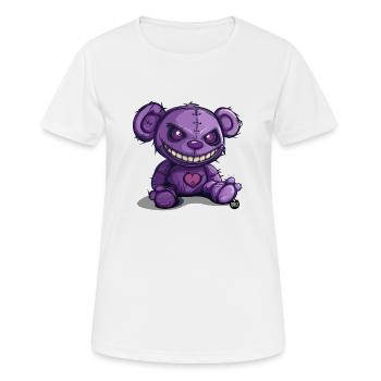 Peluche violette effrayante - T-shirt respirant Femme - blanc - Devant - AI Model Female 172 dark (172cm)