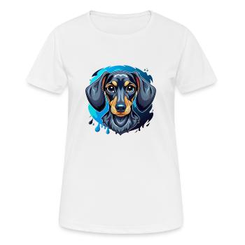 teckel - T-shirt respirant Femme - blanc - Devant - AI Model Female 172 dark (172cm)