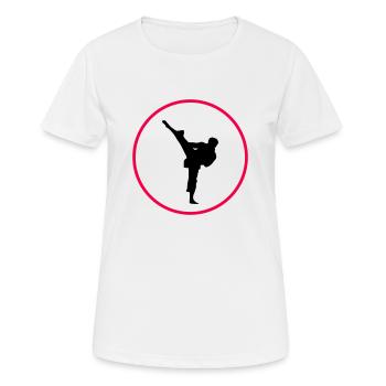 Logo de karaté - T-shirt respirant Femme - blanc - Devant - AI Model Female 172 dark (172cm)