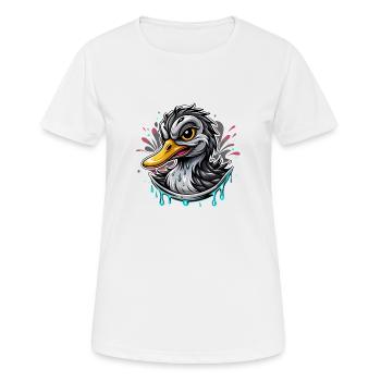 Ente - Frauen T-Shirt atmungsaktiv - Weiß - Vorne - AI Model Female 172 dark (172cm)