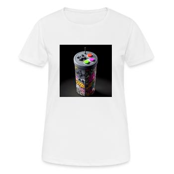 Joystick 10 - Frauen T-Shirt atmungsaktiv - Weiß - Vorne - AI Model Female 172 dark (172cm)