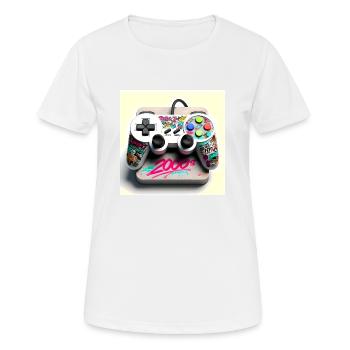 Joystick 5 - Frauen T-Shirt atmungsaktiv - Weiß - Vorne - AI Model Female 172 dark (172cm)