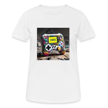 Joystick 6 - Frauen T-Shirt atmungsaktiv - Weiß - Vorne - AI Model Female 172 dark (172cm)