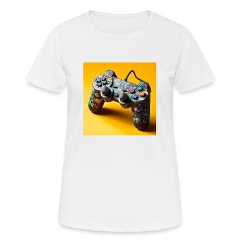Joystick 4 - Frauen T-Shirt atmungsaktiv - Weiß - Vorne - AI Model Female 172 dark (172cm)