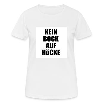 Kein bock auf höcke - Frauen T-Shirt atmungsaktiv - Weiß - Vorne - AI Model Female 172 dark (172cm)