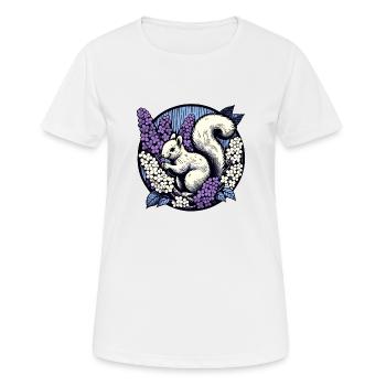 Écureuil lilas - T-shirt respirant Femme - blanc - Devant - AI Model Female 172 dark (172cm)