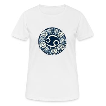 Krebs Tierkreiszeichen Symbol - Frauen T-Shirt atmungsaktiv - Weiß - Vorne - AI Model Female 172 dark (172cm)