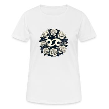 Krebs Tierkreiszeichen Symbol - Frauen T-Shirt atmungsaktiv - Weiß - Vorne - AI Model Female 172 dark (172cm)