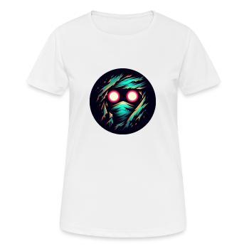 Leuchtender Beobachter - Frauen T-Shirt atmungsaktiv - Weiß - Vorne - AI Model Female 172 dark (172cm)