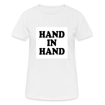 Hand in hand - Frauen T-Shirt atmungsaktiv - Weiß - Vorne - AI Model Female 172 dark (172cm)