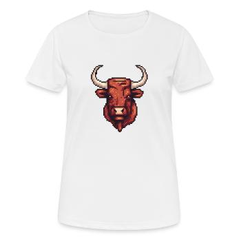 Marché haussier Puissance des pixels - T-shirt respirant Femme - blanc - Devant - AI Model Female 172 dark (172cm)
