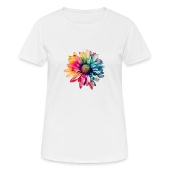 Multi-Colored Flower 1 - Women's Breathable T-Shirt - white - Front - AI Model Female 172 dark (172cm)