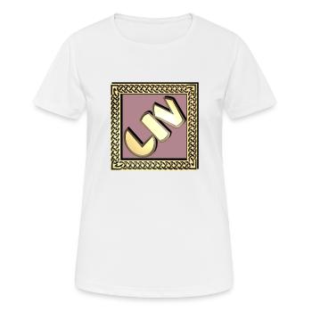 liv - Frauen T-Shirt atmungsaktiv - Weiß - Vorne - AI Model Female 172 dark (172cm)