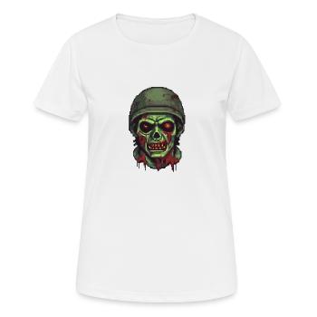 Zombie Soldier Pixel - Women's Breathable T-Shirt - white - Front - AI Model Female 172 dark (172cm)